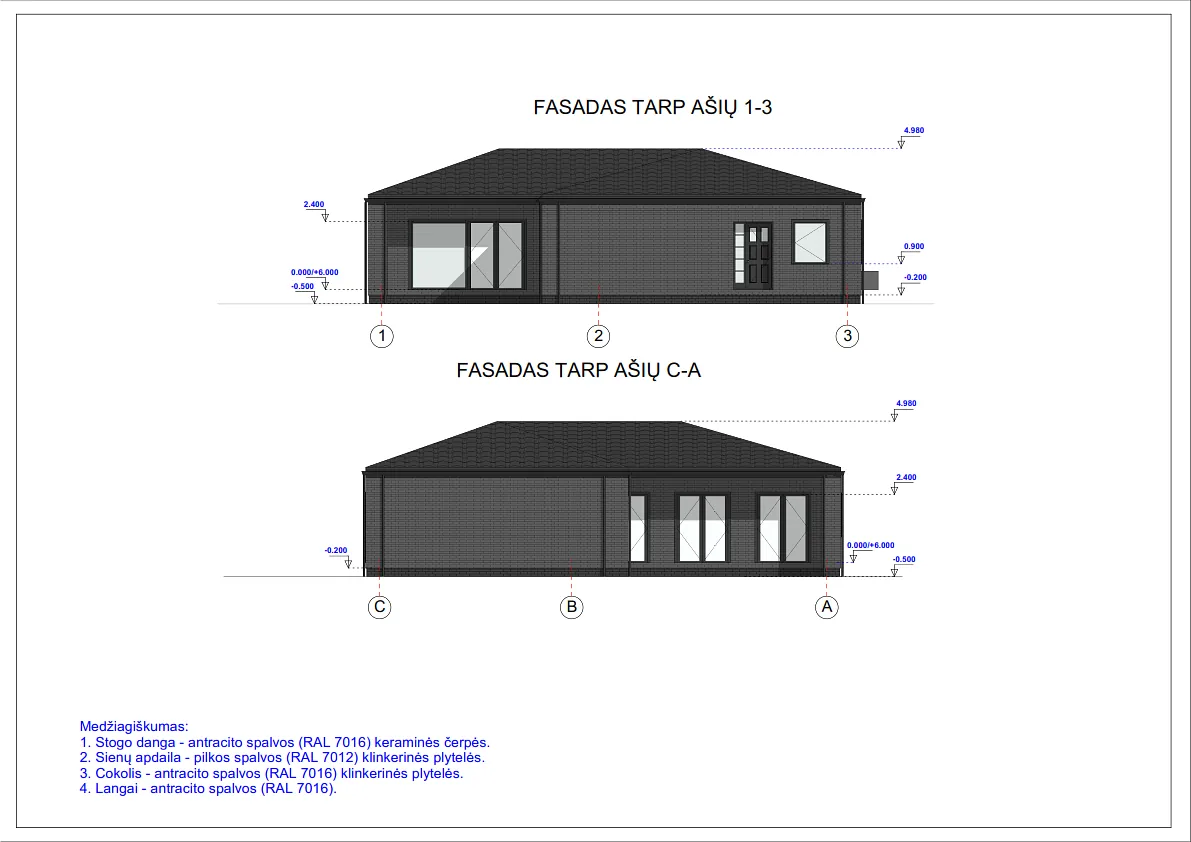 Namų projektai nuo 150 m²