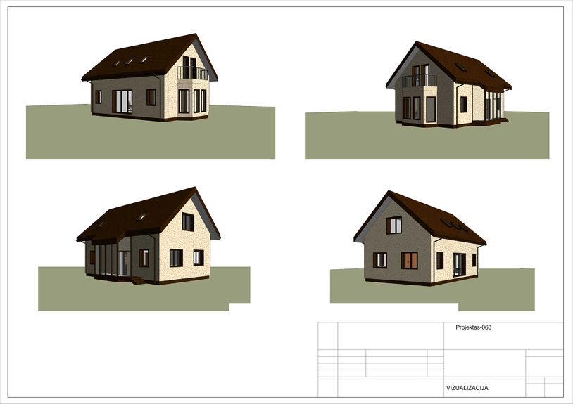 Namų projektai 100 - 150 m²