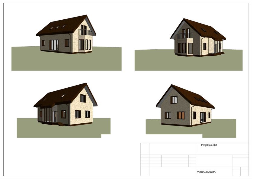 Namų projektai 100 - 150 m²