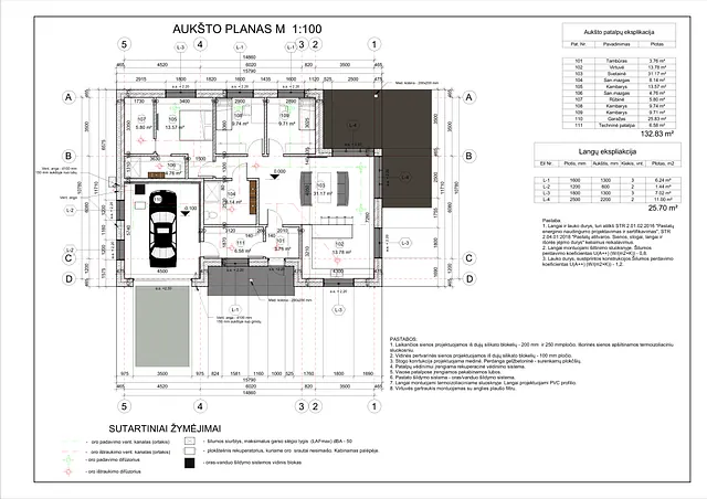 Namų projektai 100 - 150 m²