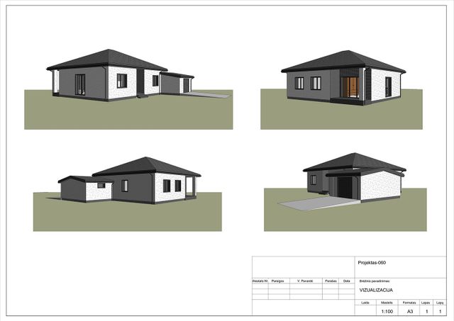 Projektų bendras plotas 100 - 150 m²