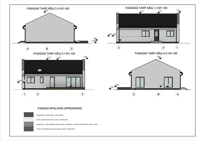 Namų projektai 100 - 150 m²