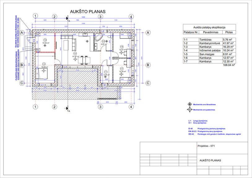 Namų projektai 100 - 150 m²