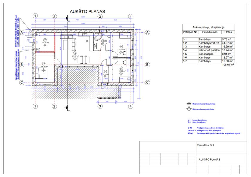 Namų projektai 100 - 150 m²