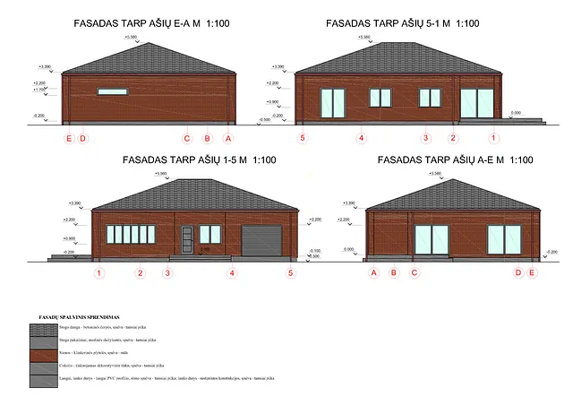 Namų projektai 100 - 150 m²
