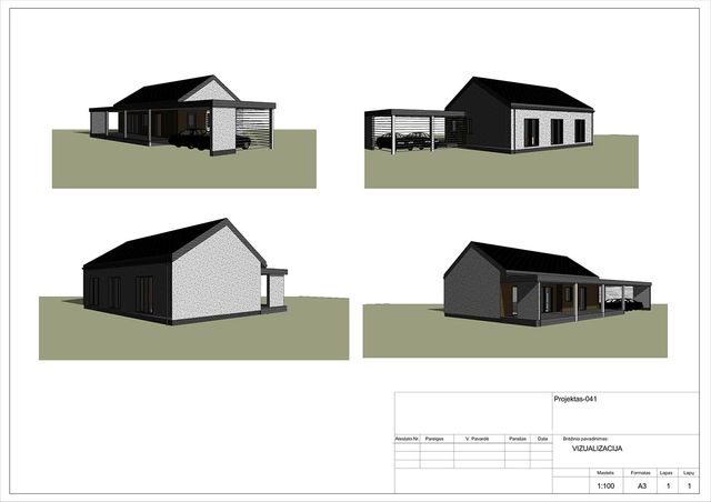 Projektų bendras plotas iki 100 m²