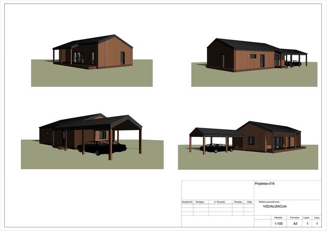 Projektų bendras plotas iki 100 m²