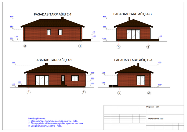 Projektų bendras plotas iki 100 m²