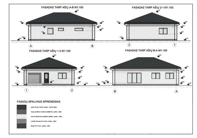 Namų projektai 100 - 150 m²