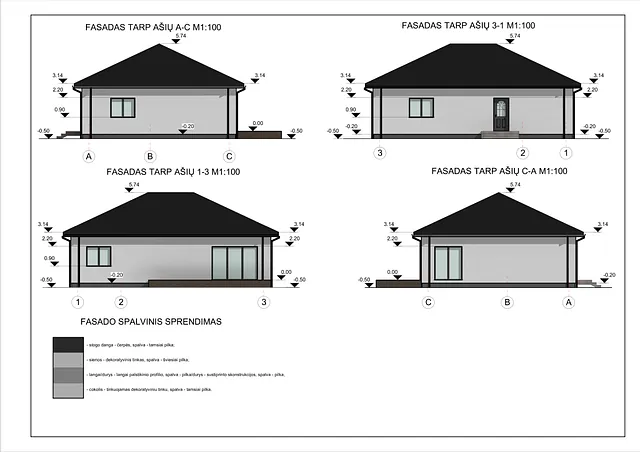 Namų projektai 100 - 150 m²