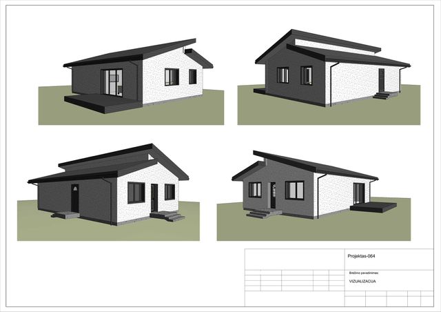 Projektų bendras plotas iki 100 m²