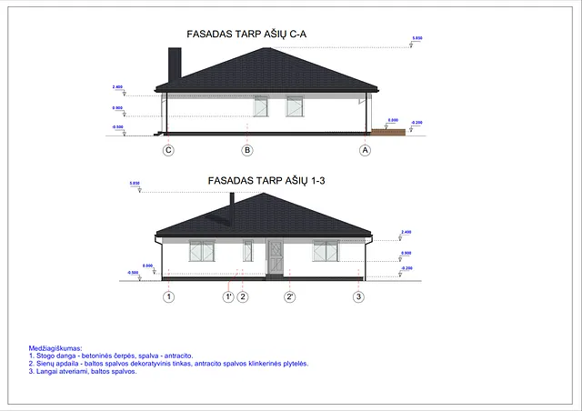 Namų projektai 100 - 150 m²