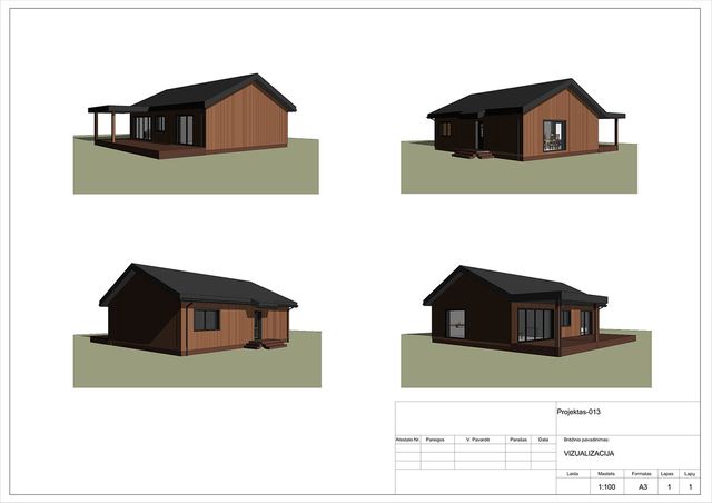 Projektų bendras plotas iki 100 m²