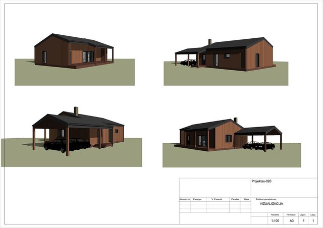 Projektų bendras plotas iki 100 m²
