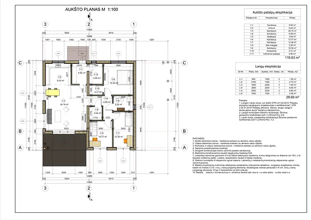 Namų projektai 100 - 150 m²