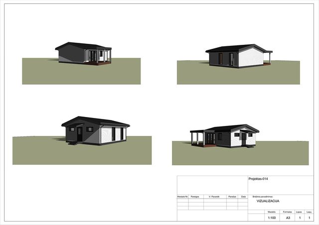 Projektų bendras plotas iki 100 m²