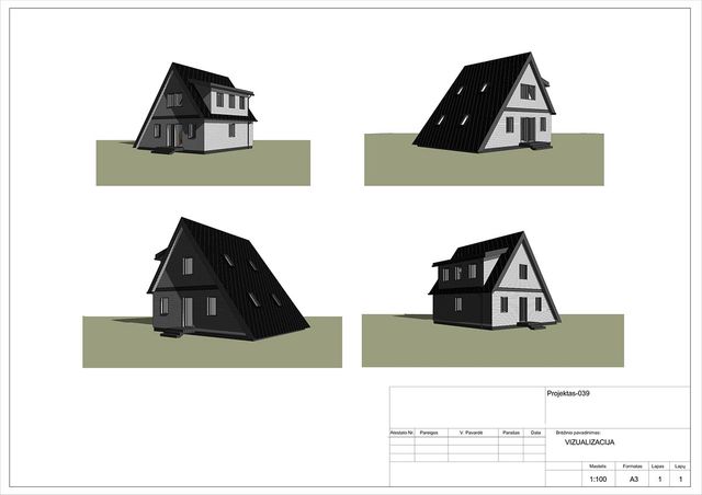 Projektų bendras plotas iki 100 m²