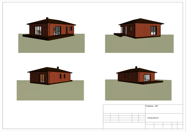 Projektų bendras plotas iki 100 m²